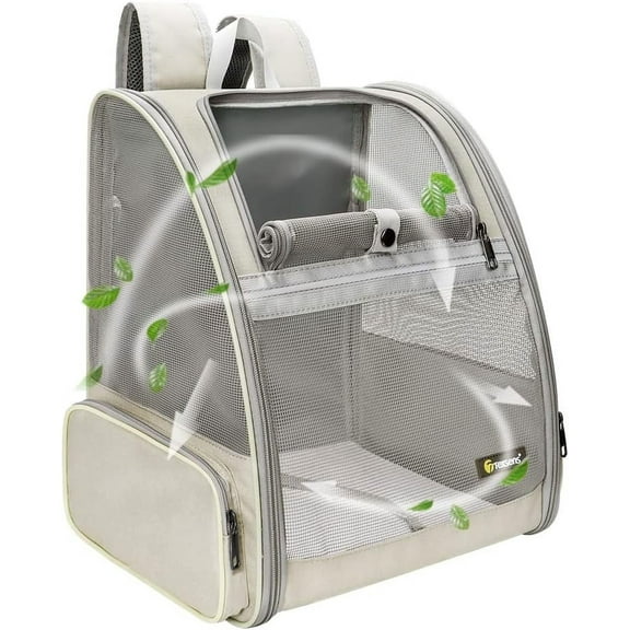 Texsens Innovative Traveler Bubble Backpack Pet Carriers for Cats and Dogs (Black)