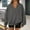 Light Ashy, variant on Women's Oversized V-Neck Sweatshirt, Soft Solid Color Pullover Top with Long Sleeves, Comfortable Loose Fit Casual Shirt, Breathable Everyday Wear for Fall Season and Leisure Activities Black L