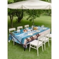 thumbnail image 5 of Outdoor Tablecloth with Umbrella Hole, Summer Beach Coastal Spillproof Waterproof Outdoor Table Cover, Blue Sea Ocean Landscape Hawaii Patio Tablecloths for Party Picnic Camping, Rectangle 60"x102", 5 of 9