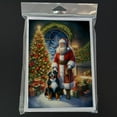 thumbnail image 3 of Bernese Mountain Dog and Santa Claus Greeting Cards Pack of 8 7 in x 5 in, 3 of 3