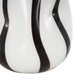 thumbnail image 5 of DecMode 12" Concaved Round White Glass Vase with Black Stripes, 5 of 9