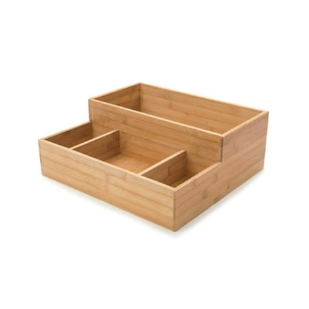 Rosseto Serving Solutions BD109 Large Bamboo Condiment Tray Bakery Building Block