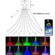 thumbnail image 3 of Cadena de luces navideñas con forma de cascada y forma de estrella de carámbano, RGBIC, con control por aplicación inteligente, 304 luces, 9 x 3 m, 3 of 5