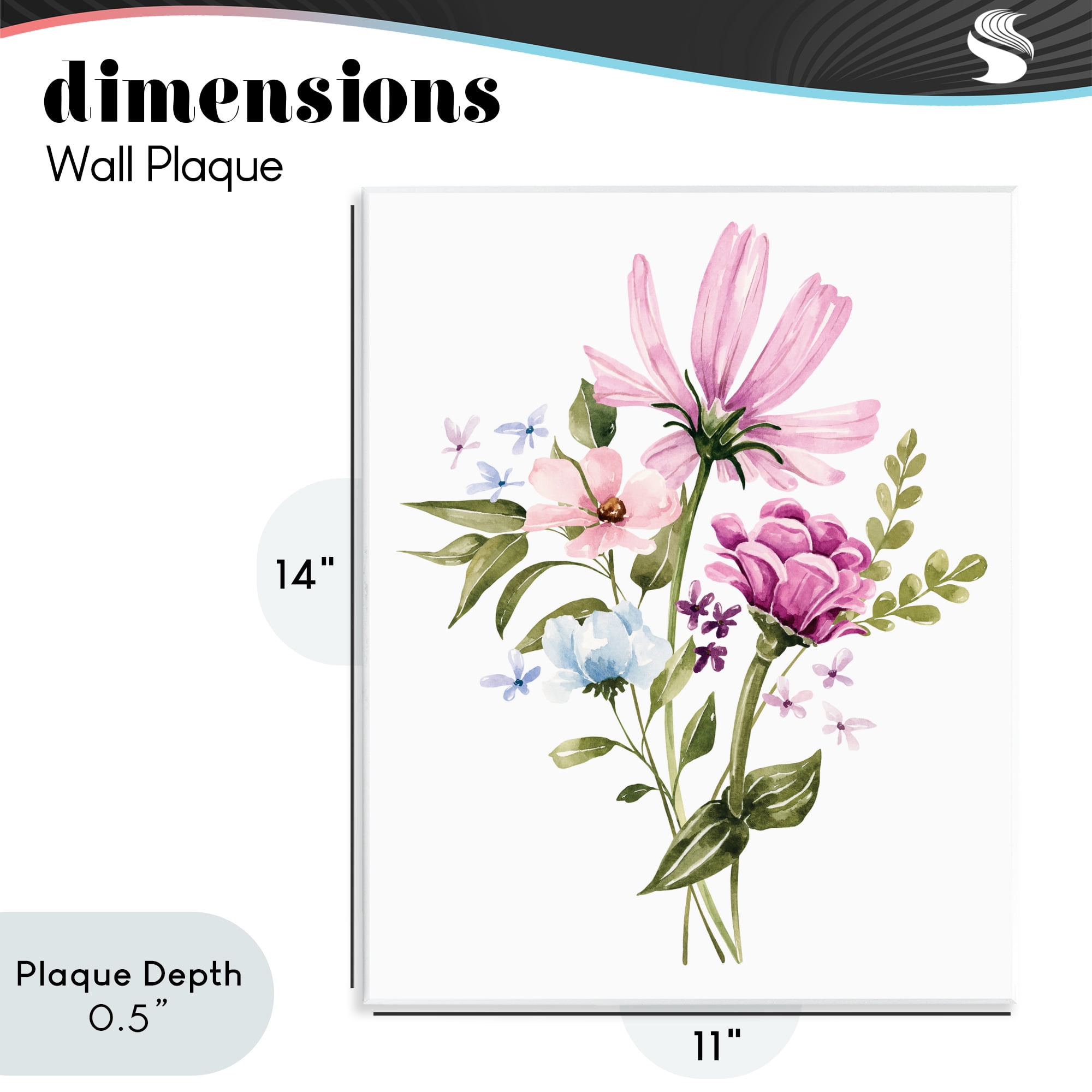 Stupell Industries Wildflower Fields Floral Bundle Wall Plaque Art, design by Bethany Sandoval