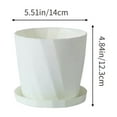 thumbnail image 3 of IPEWLEX Scandinavian Style Resin Flower Pots with Saucer, Durable Thickened Plastic Indoor Planters for Various Plants, 3 of 6
