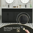 thumbnail image 4 of 72" Freestanding Double Sink Bathroom Vanity Cabinet Base Only, Hand-Painted, Sink Not Included, 4 of 9