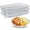 Silver, variant on Air Fryer Rack, Stackable Stainless Steel Air Fryer Basket, 3 Layers Cooling Racks for Oven Press Cooker, Rectangle AirFryer Accessories (7.6"Lx5.3"Hx3.7"H)