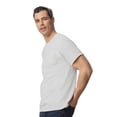 thumbnail image 4 of Gildan Cotton Pocket T-Shirt for Men, Short Sleeve Crew Neck Shirt Bulk Pack of 6, Ash Color, 3XL, 4 of 5