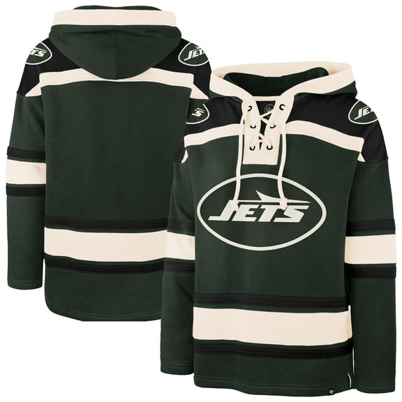 Men's '47 Dark Green New York Jets Superior Lacer Hoodie