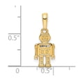 thumbnail image 4 of 14k and White Rhodium Diamond-cut Robot Pendant, 4 of 4