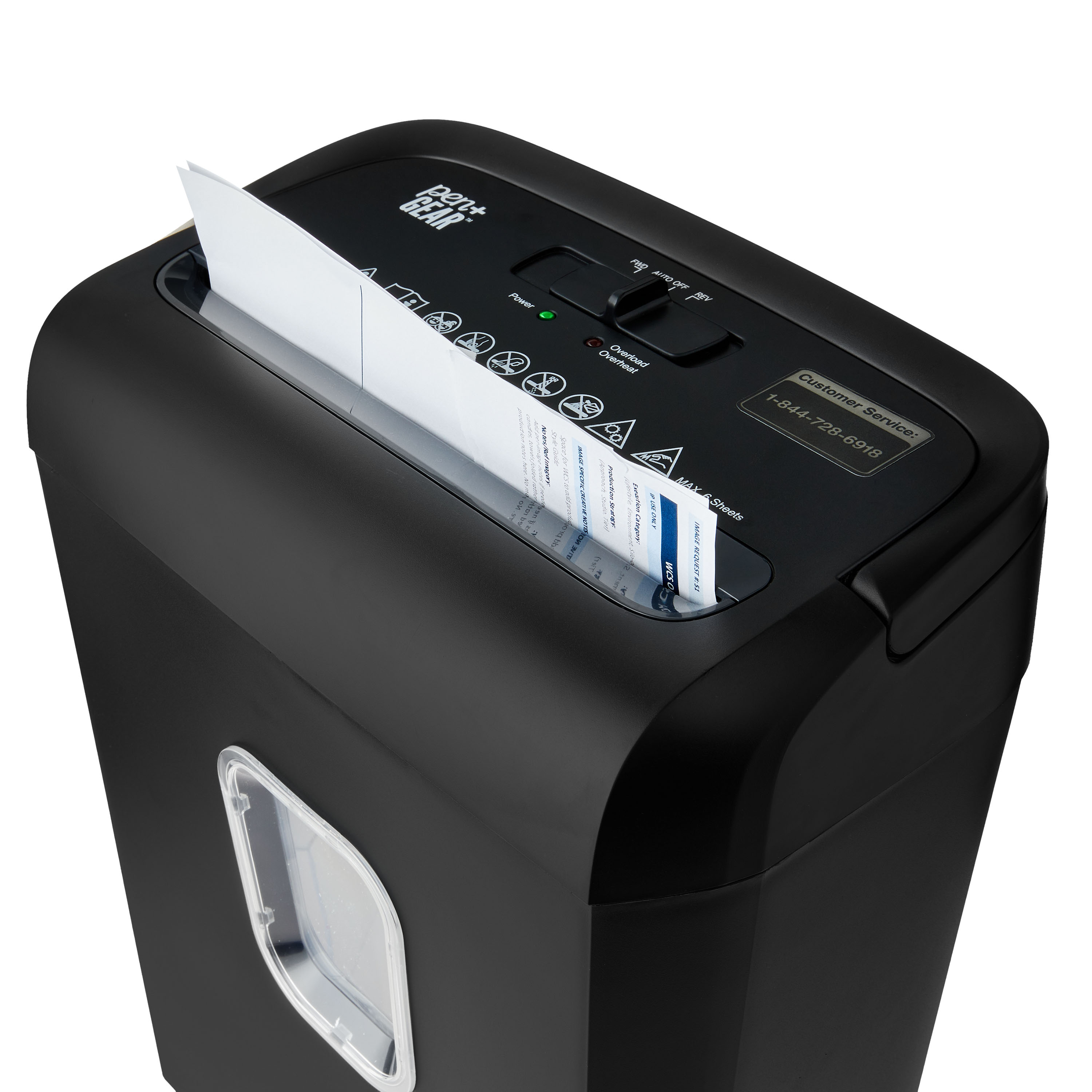 Pen+Gear 6-Sheet Micro-Cut Paper Shredder photo 5