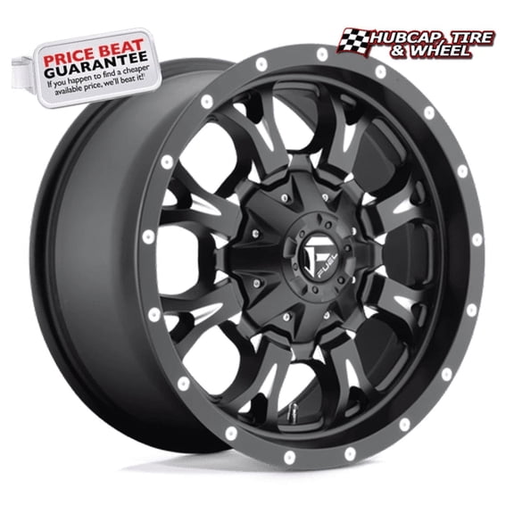 Fuel 1PC D51718909857 D517 Krank 18X9 6X135/5.5 Rim 18" Offset 20mm 106.1mm Matte Black Milled (One Wheel)