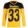 thumbnail image 1 of Playera Deportiva Aficionado NFL con Escudo Pittsburgh Steelers para Hombre Manga Larga Talla CH Color Amarillo, 1 of 4