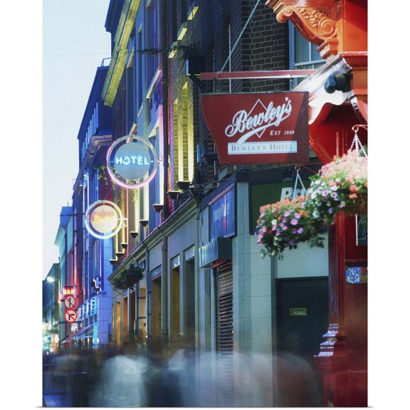 Great BIG Canvas | Rolled The Irish Image Collection Poster Print entitled Temple Bar, Dublin, Co Dublin, Ireland, Dublin's Cultural Quarter