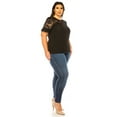 thumbnail image 5 of Women's Plus Size Classic Solid Top with Lace Accent - Casual and Elegant, 5 of 6