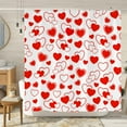 thumbnail image 2 of Valentines Shower Curtain Red Heart Bathroom Shower Curtain Valentine's Day Shower Curtain Set with Hook Waterproof Fabric Valentine Bathtub Curtain Decor 72"W x 72"L (Pack of 1), 2 of 6