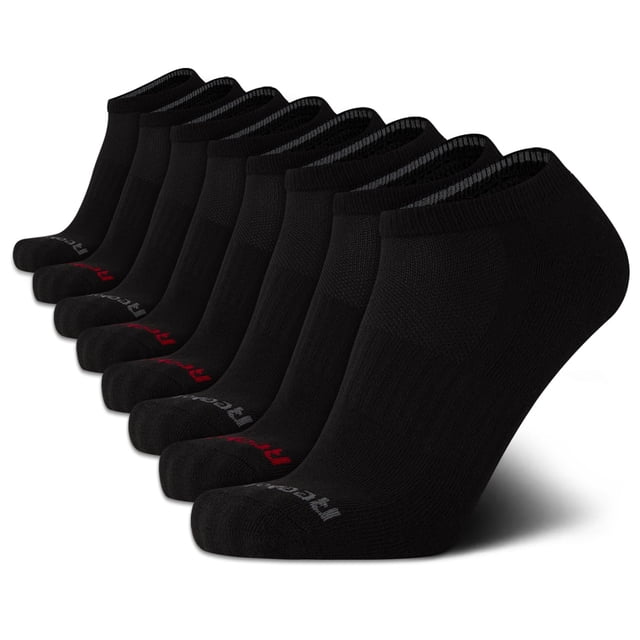 Calcetines Reebok para hombre de corte bajo, 8 pares, invisibles, negros, talla 6-12.5