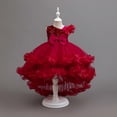 thumbnail image 2 of Robe Tutu pour Filles, Sans Manches, Nœud Papillon, Superposée, Tulle, pour Mariage, Fête, Performance, 1-12 Ans, 2 of 3