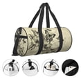 thumbnail image 5 of KLL Vintage Floral Duffle Bag For Men Women Sport Gym Fitness Tote Travel Training Workout Basketball Football Weekender, 5 of 8