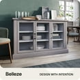 thumbnail image 3 of BELLEZE Modern Farmhouse Wood Sideboard Buffet - Liam (Stone Gray), 3 of 7