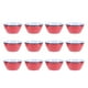 thumbnail image 4 of 12 Uds. Ensaladeras de 6 pulgadas, cuencos para servir comida, vajilla de porcelana de imitación, punto rojo, 4 of 5