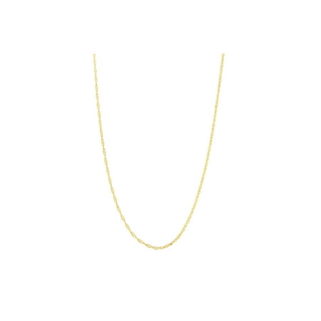 Delicate Gold Chain - Beauniq 14k Yellow, White or Rose Gold 0.90mm Delicate Rope Chain Necklace