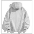 thumbnail image 4 of Lorytime Zipper Hoodies for Men Unisex Solid Training Sweatshirt Long Sleeve Jacket with Pocket Oversized Tops Gray XL, 4 of 4