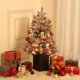 thumbnail image 3 of 3ft pre-lit artificial small snow flocked christmas tree - 2pcs set con 78 LED lights para christmas home decor, 3 of 9