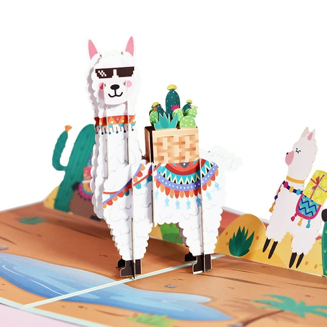 Cute Animal 3D Pop Up Tarjeta de felicitación Aniversario Tarjeta de regalo de cumpleaños de San Val Abanopi Tipo 3
