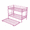 Pink, variant on VECELO Metal Twin Over Twin Bunk Beds with Double Sided Ladder and Full-Length Guardrail, Heavy Duty Metal Bed Frame for Adults, No Box Spring Needed, For Dorm, White
