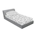 thumbnail image 2 of Ambesonne Grey Fitted Sheet & Pillow Sham Set, Abstract Art Modern, Twinxl, White Grey, 2 of 2