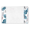 thumbnail image 2 of Popular Bath Contour Bath Rug, Poppy Fields Collection, 24" x 22", Aqua, 2 of 3