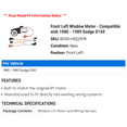 thumbnail image 2 of Front Left Window Motor - Compatible with 1980 - 1989 Dodge D150 1981 1982 1983 1984 1985 1986 1987 1988, 2 of 2