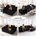 thumbnail image 3 of Koby Home Oversized Modern Modular Sectional Sofa with Deep Seating and No Assembly, Charcoal Gray/Beige/Green, 3 of 9