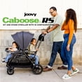 thumbnail image 2 of Joovy Caboose RS Sit & Stand Double Stroller for Children Up to 55 lb. with All-Terrain Wheels, UPF50+ Sun Canopy & Magnetic 5-Point Safety Harnesses, Jet, 2 of 5