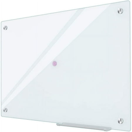 Glass Whiteboard Magnetic Dry Erase White Board 4'x 3' Framless White Surface