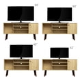 thumbnail image 4 of UWR-Nite Mid Century TV Stand for up to 60", Entertainment Center TV Cabinet with Open Shelves & Cabinets, Rustic TV Console Table for Living Room Bedroom, 4 of 8