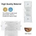 thumbnail image 4 of Tall Bathroom Storage Cabinet, Corner Cabinet with Doors and Adjustable Shelf, MDF Board, White, 4 of 8