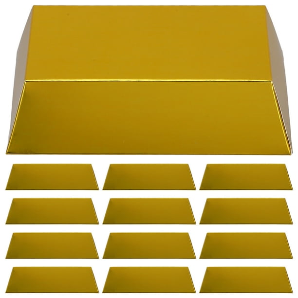 24 Uds. Cajas de dulces de ladrillo de oro simulado, caja de recuerdos para fiestas temáticas de pirata, Cajas de Regalo plegables para dulces de Chocolate y artículos pequeños