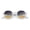 White - Black Orange, variant on Vintage Vibe Hipster Fashion Round Plastic Horn Rim Sunglasses All Black