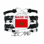 Morocco Country Love Bracelet Love Accessory Twisted Leather Knitting Rope Wristband