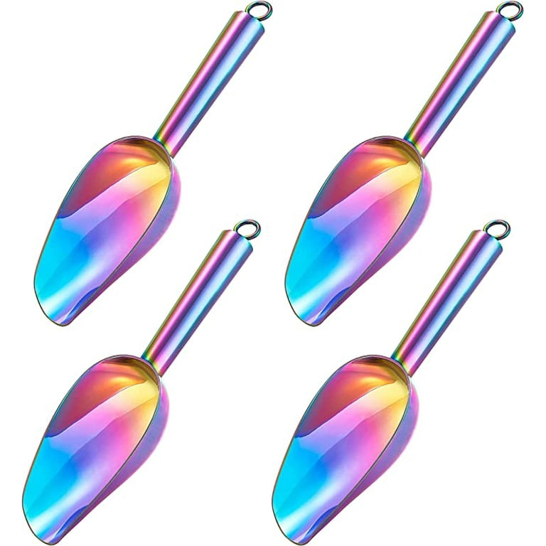 Mini Scoop Set of 4, 3 Oz Small Canister Jar Scoops, Stainless Steel  Colorful Candy Utility Scoops for Scooping Coffee Bean/ Sugar / Flour /  Spice, Rust Free & Durable, Dishwasher Safe 