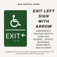 thumbnail image 6 of ADA CENTRAL SIGNS - 6"X9" Exit Left Sign with Arrow - ADA Compliant Tactile Graphics Grade 2 Braille Text Wall Signs - Emergency Rescue Safety Sign for School, Office, Business, Apartment, Restaurant, 6 of 7