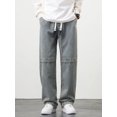 thumbnail image 4 of Pantalones vaqueros Retro de pierna ancha para hombre, Vaqueros rectos informales de algodón, talla grande 6XL, 7XL, 8XL, novedad de 2024, 4 of 5