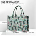 thumbnail image 3 of Large Capacity Tote Bag,Bichon Dog Blue Florals Handbag Fashion Luxury Tote Bag,15.7"x13"x 5.1" Inches,Laptop Compatible, 3 of 6