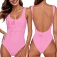 thumbnail image 1 of Traje de Baño Mujer Traje de Baño Sexy de Moda Para Mujer, Bikini Con Estampado de Letras, Traje de Baño Sin Mangas, Sin Espalda, Ropa de Playa de Verano, 1 of 4