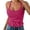 Hot Pink, variant on Women's Slim Fit Ribbed Tank Top Spaghetti Strap Camisole for Layering and Casual Wear Pink,XXL