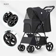 thumbnail image 2 of Small Dog Stroller Dog Strollers Folding Pet Stroller Outdoor Pet Strollers Pet Stroller Lightweight Foldable Ventilate Oxford Portable Small Dog Stroller For Dogs Cats Black, 2 of 8
