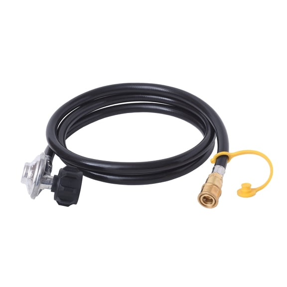 Flame King 90 Degree Low Pressure Regulator Assembly with Quick Connect & 6 ft Hose