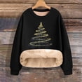 thumbnail image 5 of successthop Womens Christmas Sweatshirts Tree Fleece Plus Size Crewneck Long Sleeve Tops Pullover Sweater Casual Clothes, 5 of 9